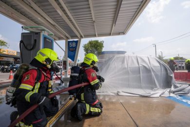 OR-กรุงเทพมหานคร ฝึกซ้อมรับมืออัคคีภัยจากยานยนต์ไฟฟ้า