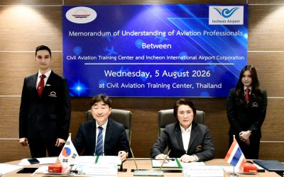 สบพ.จับมือ Incheon Airport เสริมขีดความสามารถด้านการพัฒนาบุคลากรการบิน
